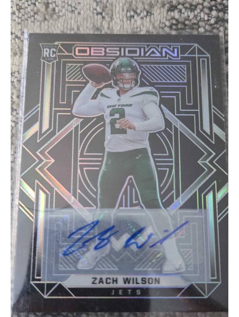 2021 Panini Obsidian - Rookies Zach Wilson #102 Autographs /100 (AU, RC)